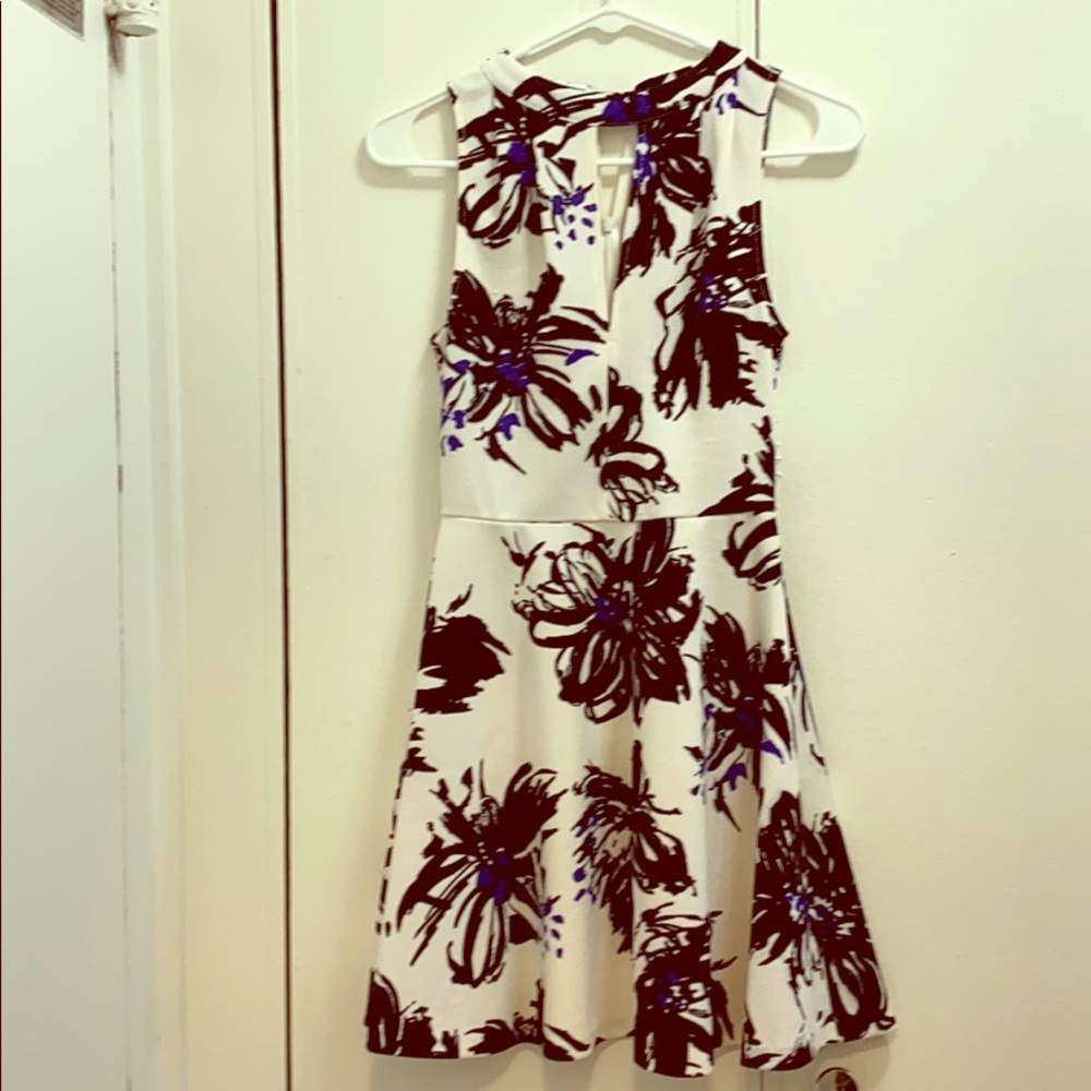 Aqua fit and flare patterned dress